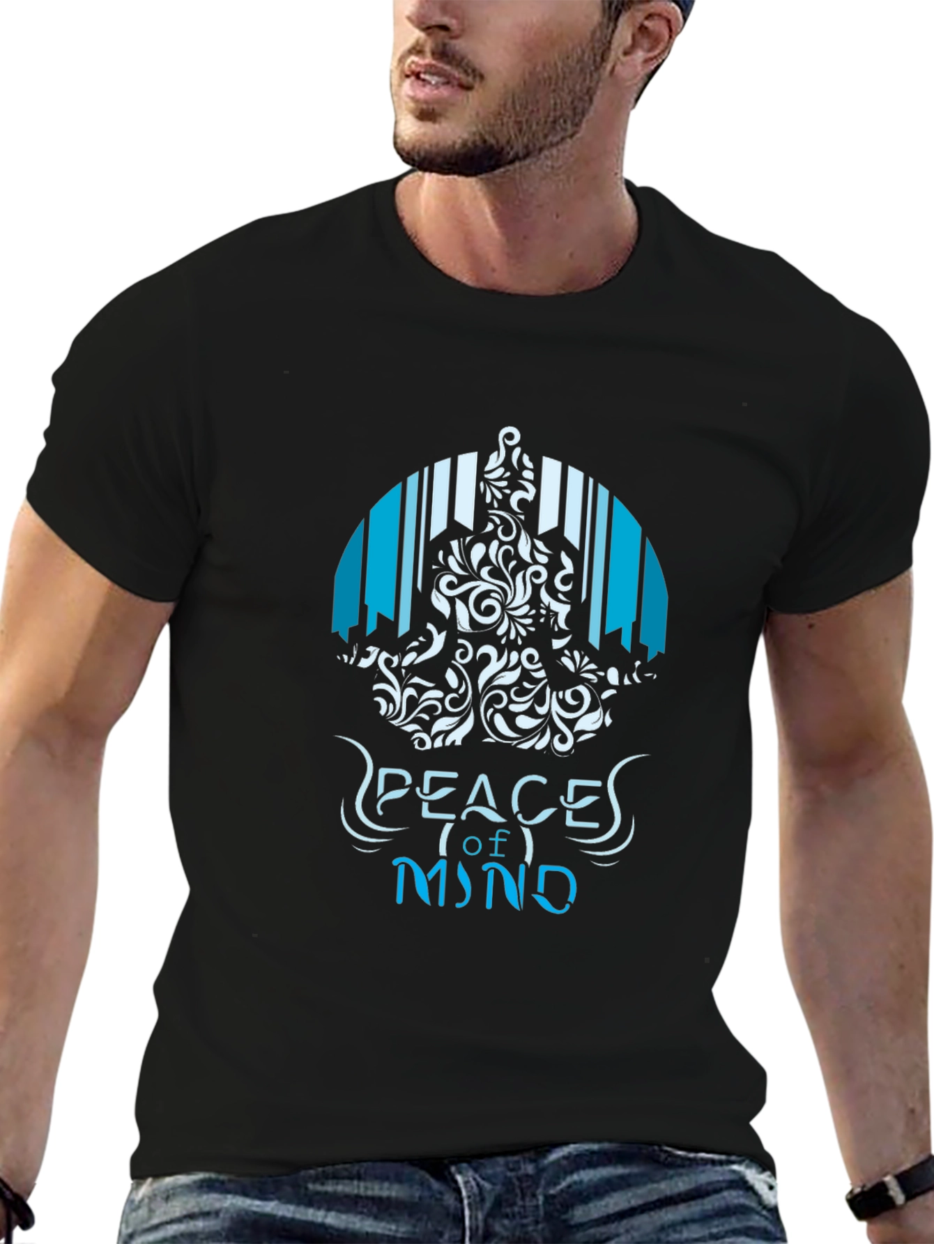 Peace of Mind Graphic T-Shirt - Mens Black Tee