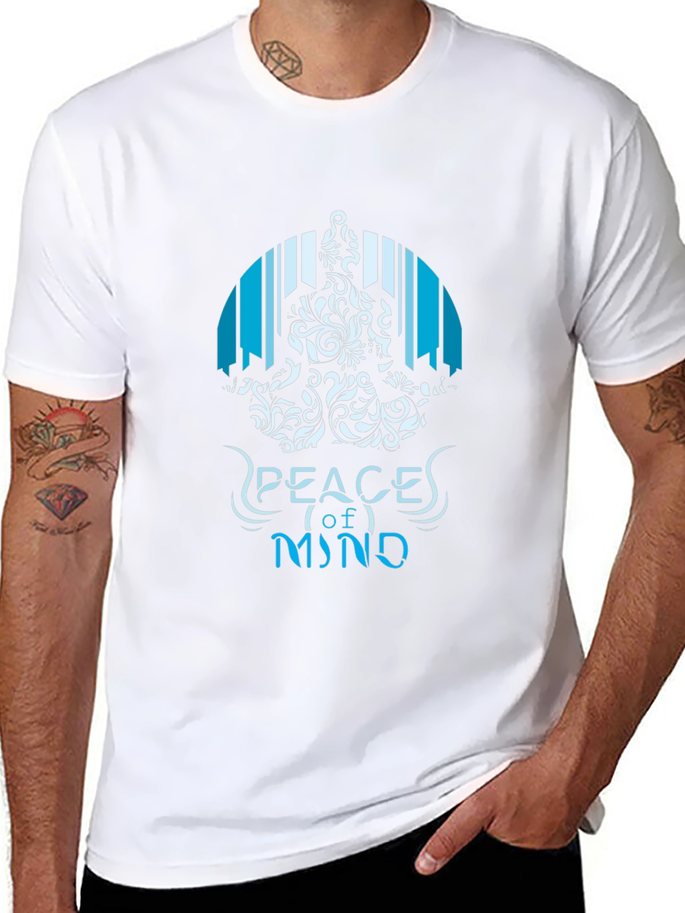 Peace of Mind Graphic T-Shirt - Mens Black Tee