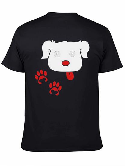 Funny Dog Graphic Black T-Shirt