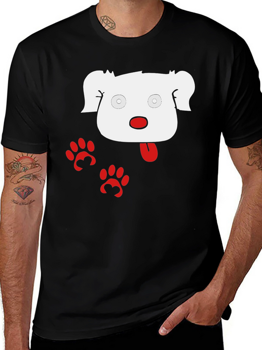 Funny Dog Graphic Black T-Shirt