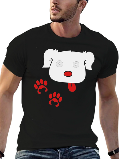 Funny Dog Graphic Black T-Shirt