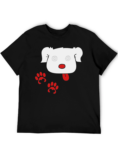 Funny Dog Graphic Black T-Shirt