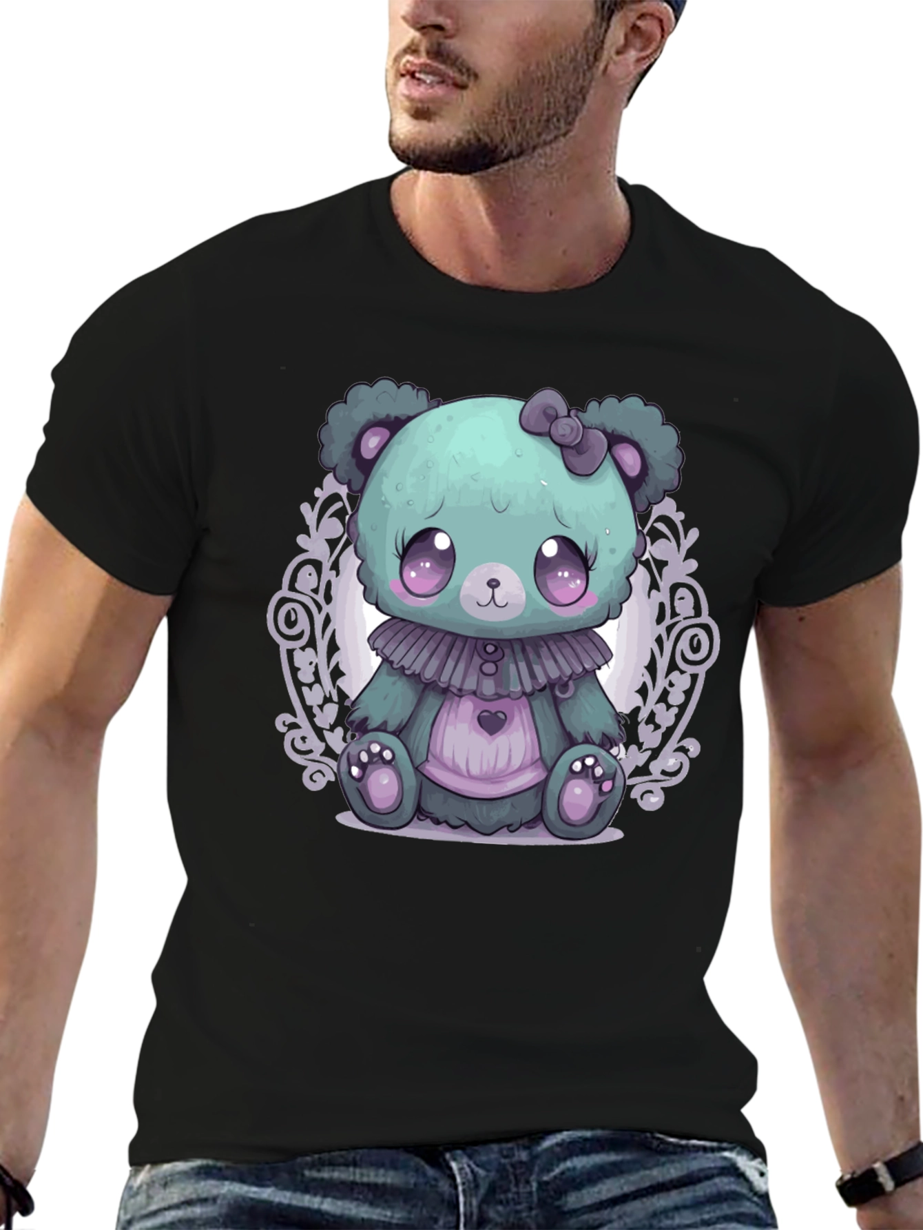 Cute Kawaii Pastel Goth Teddy Bear T-Shirt