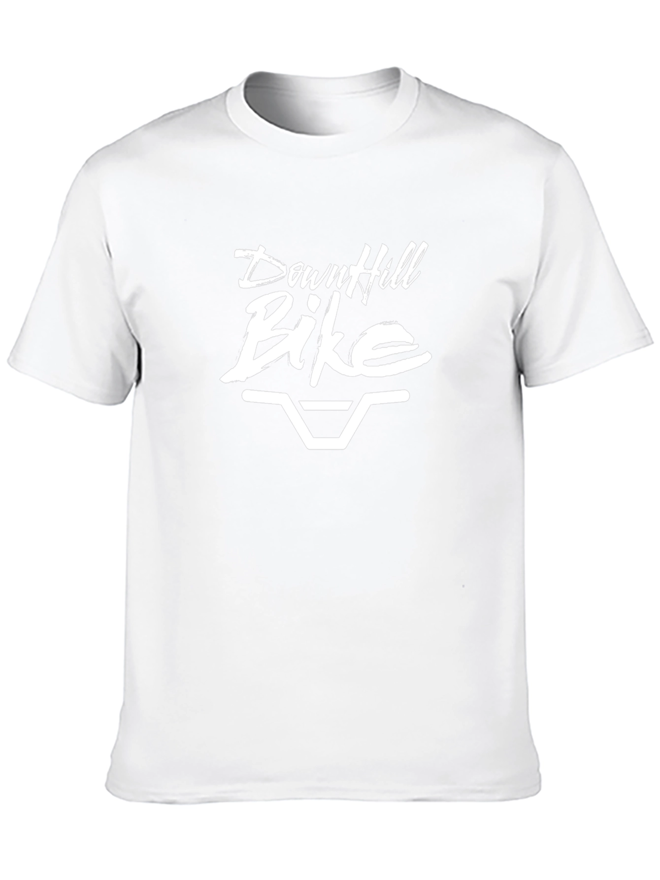Downhill Bike Graphic Tee - Black Cotton T-Shirt
