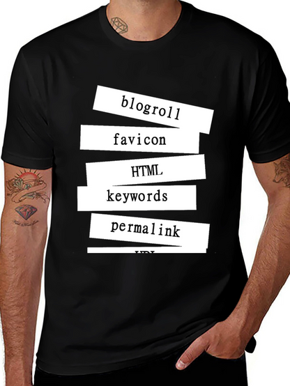 Tech Words Black Tee