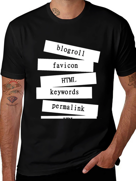 Tech Words Black Tee