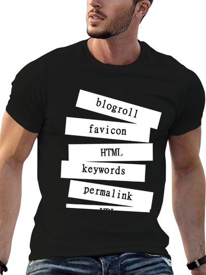 Tech Words Black Tee