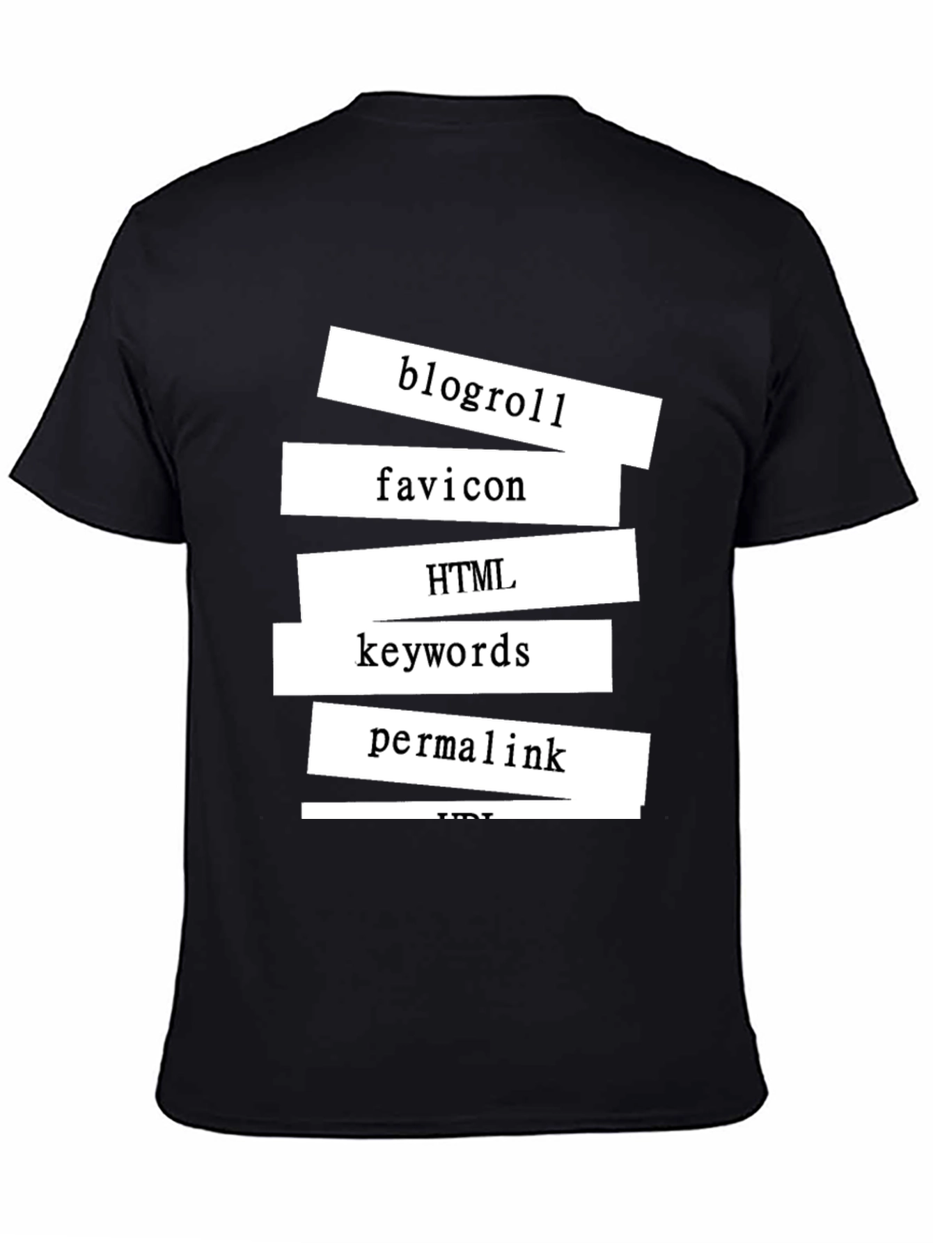 Tech Words Black Tee