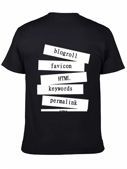 Tech Words Black Tee