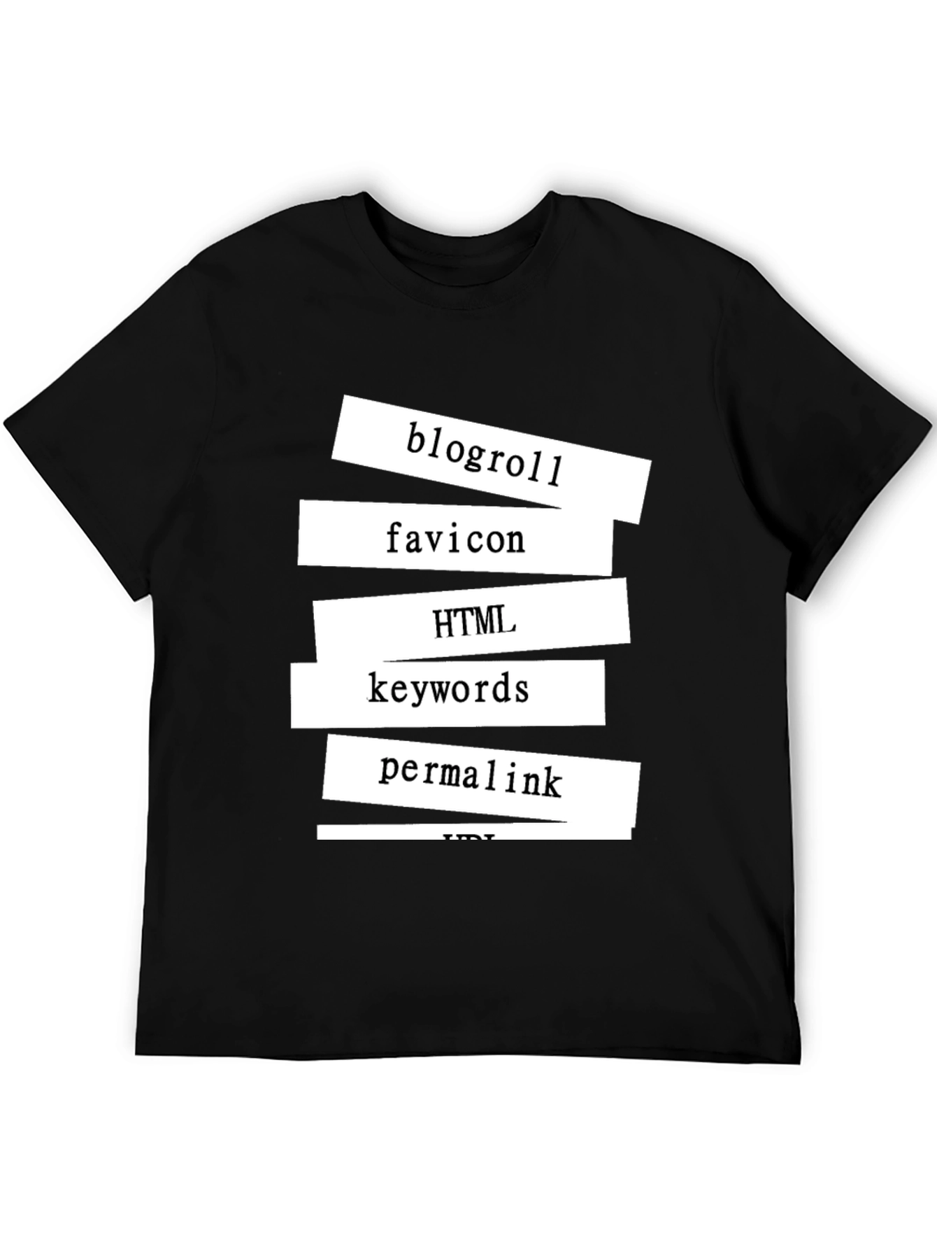Tech Words Black Tee