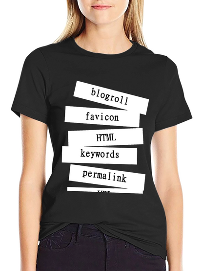 Tech Words Black Tee