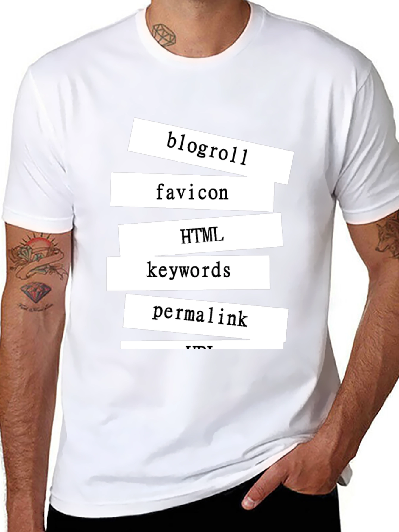 Tech Words Black Tee