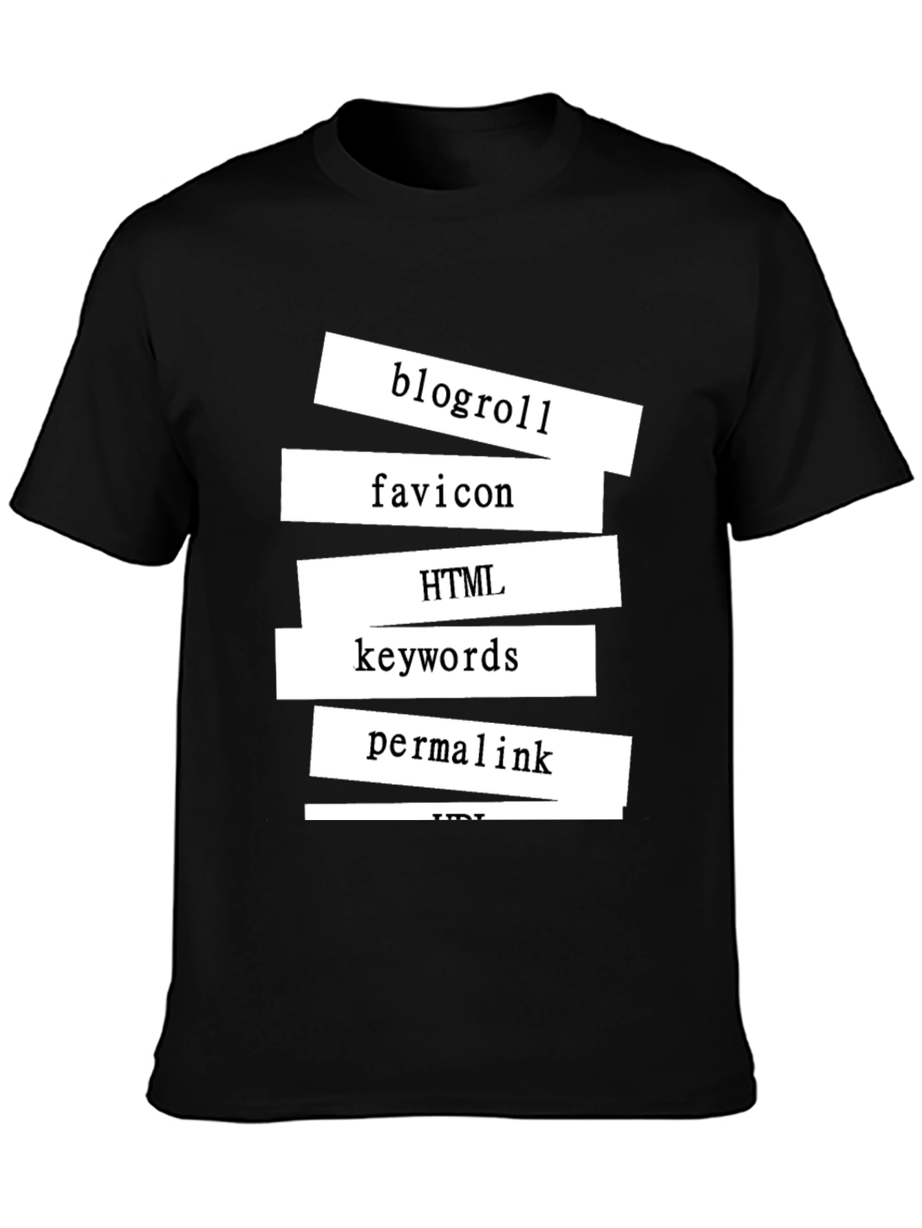 Tech Words Black Tee