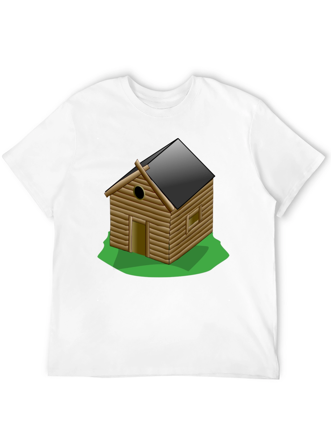 Log Cabin Graphic Tee - Novelty T-Shirt