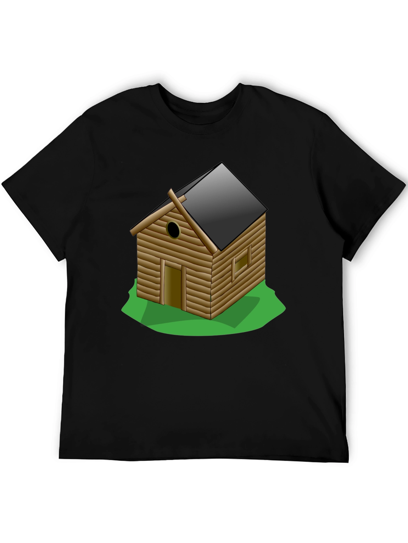 Log Cabin Graphic Tee - Novelty T-Shirt