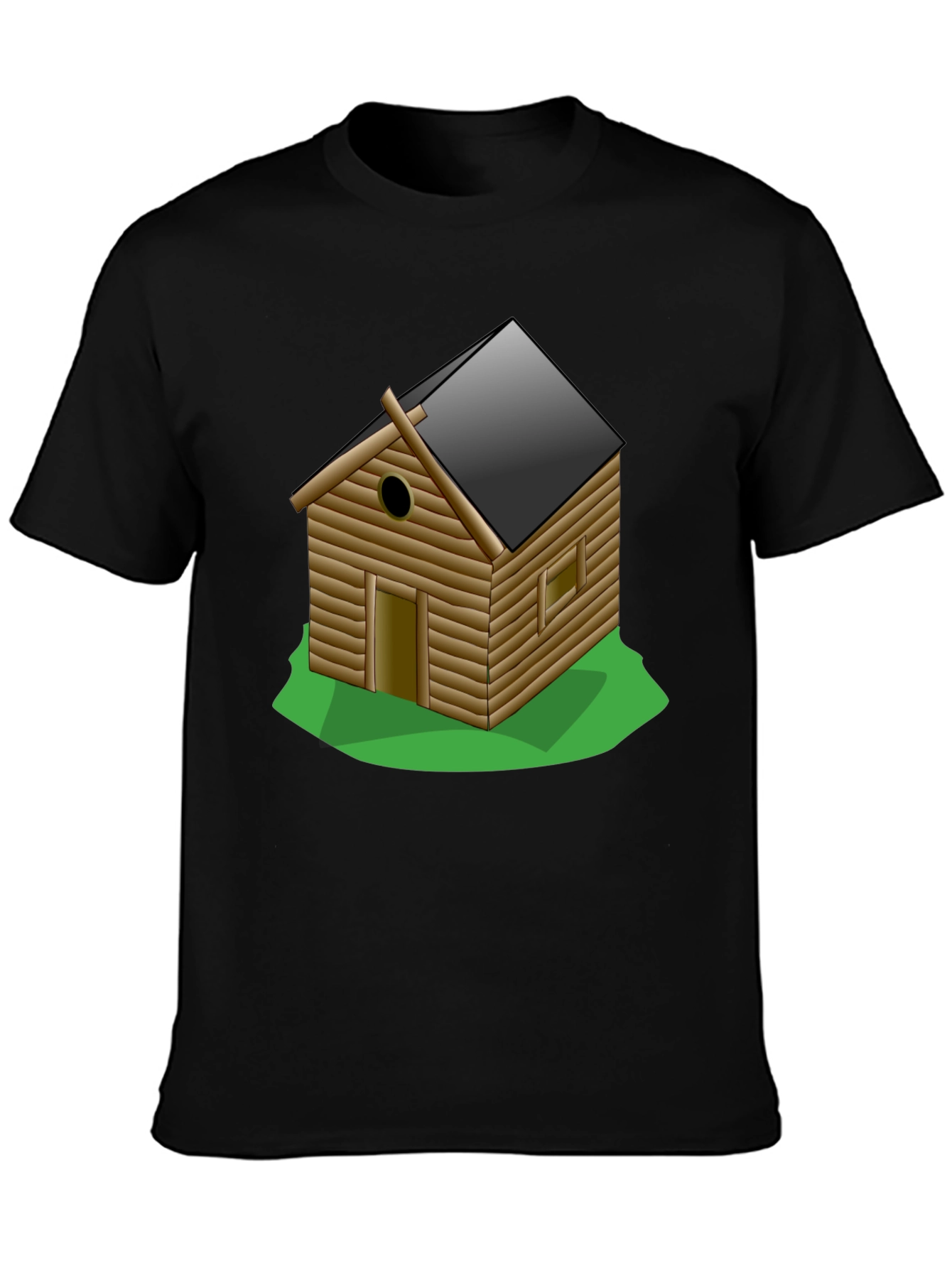 Log Cabin Graphic Tee - Novelty T-Shirt