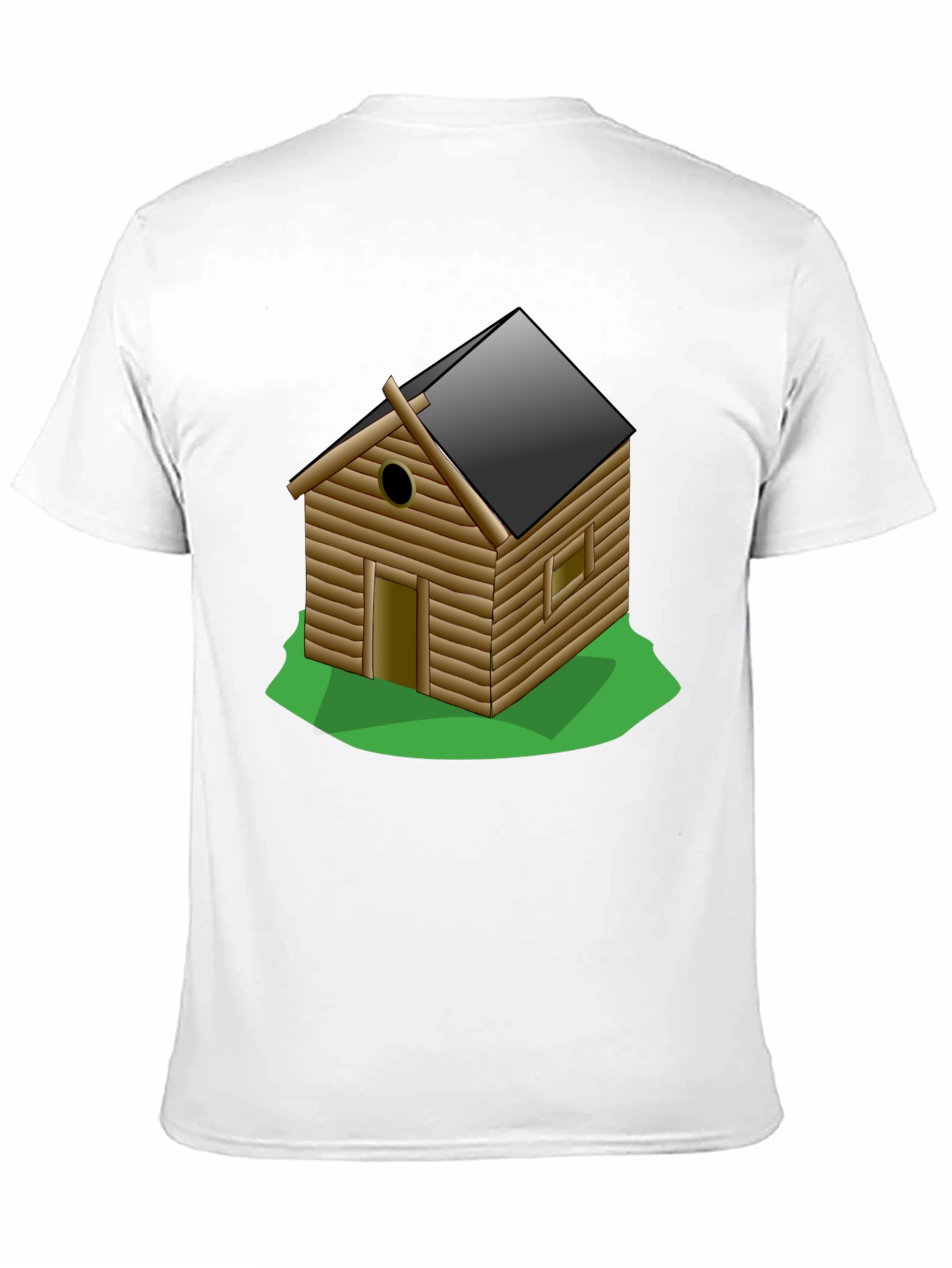 Log Cabin Graphic Tee - Novelty T-Shirt