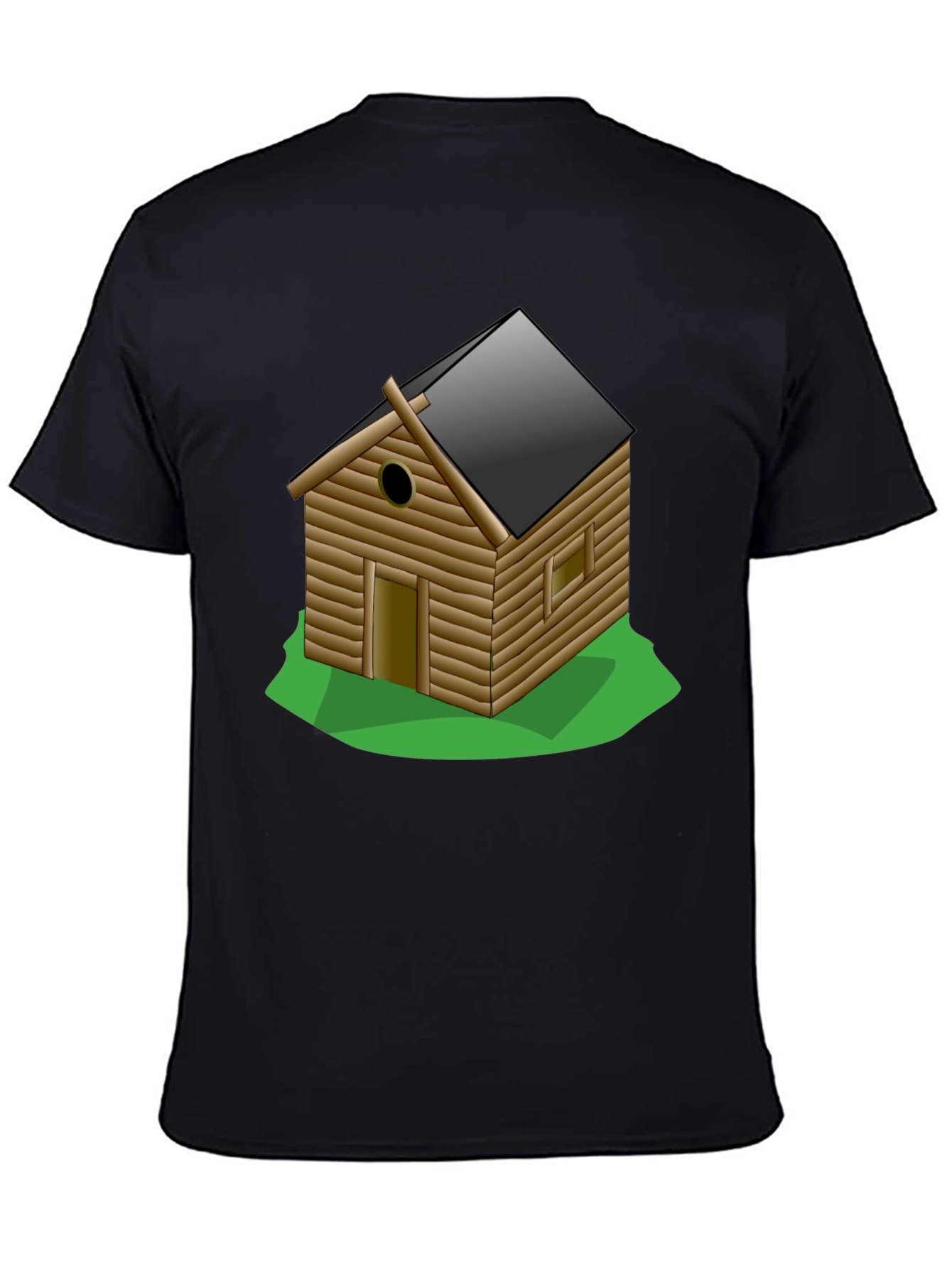 Log Cabin Graphic Tee - Novelty T-Shirt