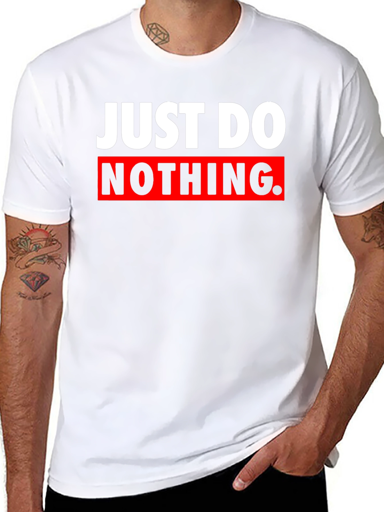 Just Do Nothing Graphic Tee - Sarcastic Black T-Shirt