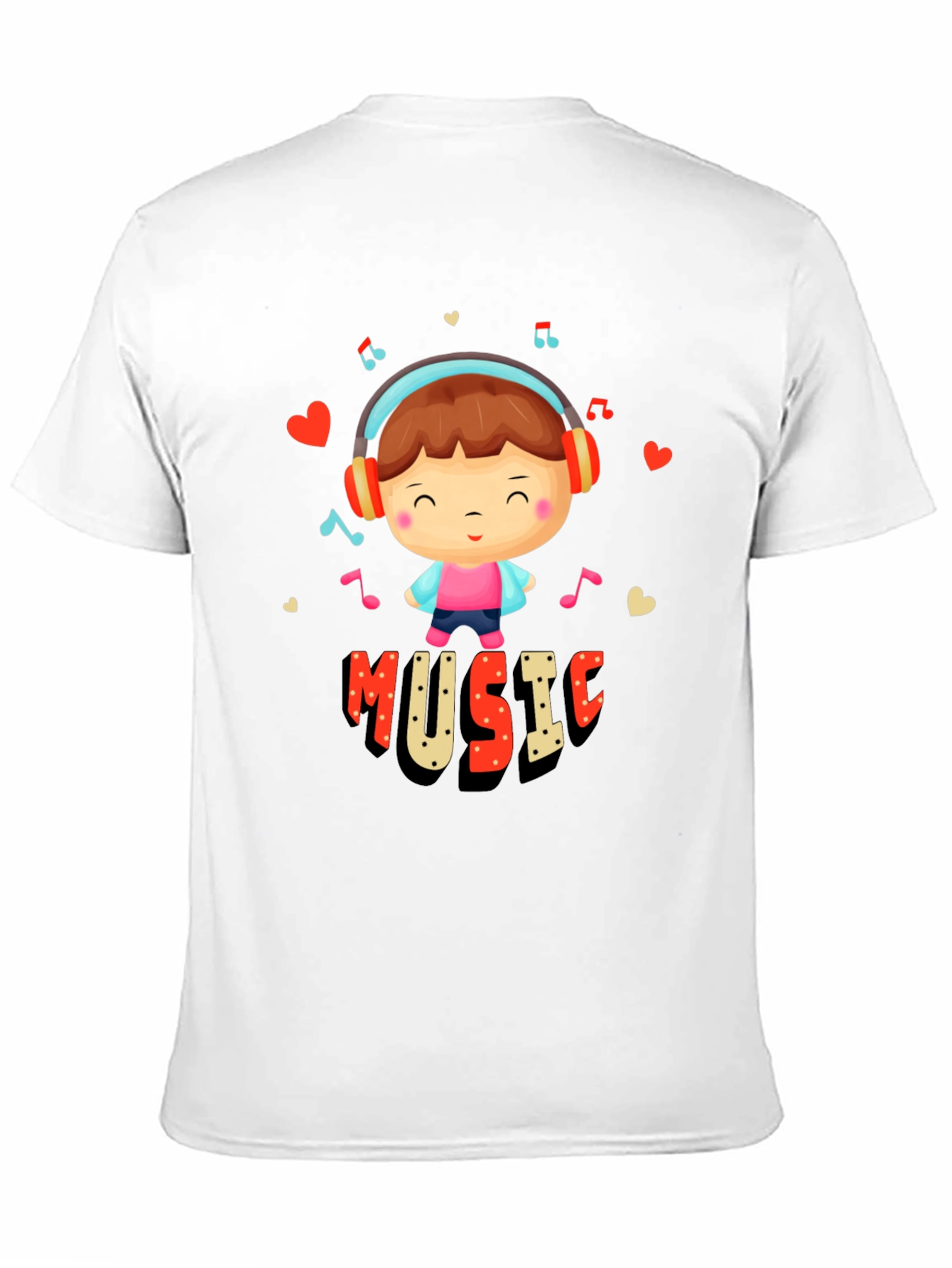 Music Lover Graphic Tee - Cute Cartoon Design