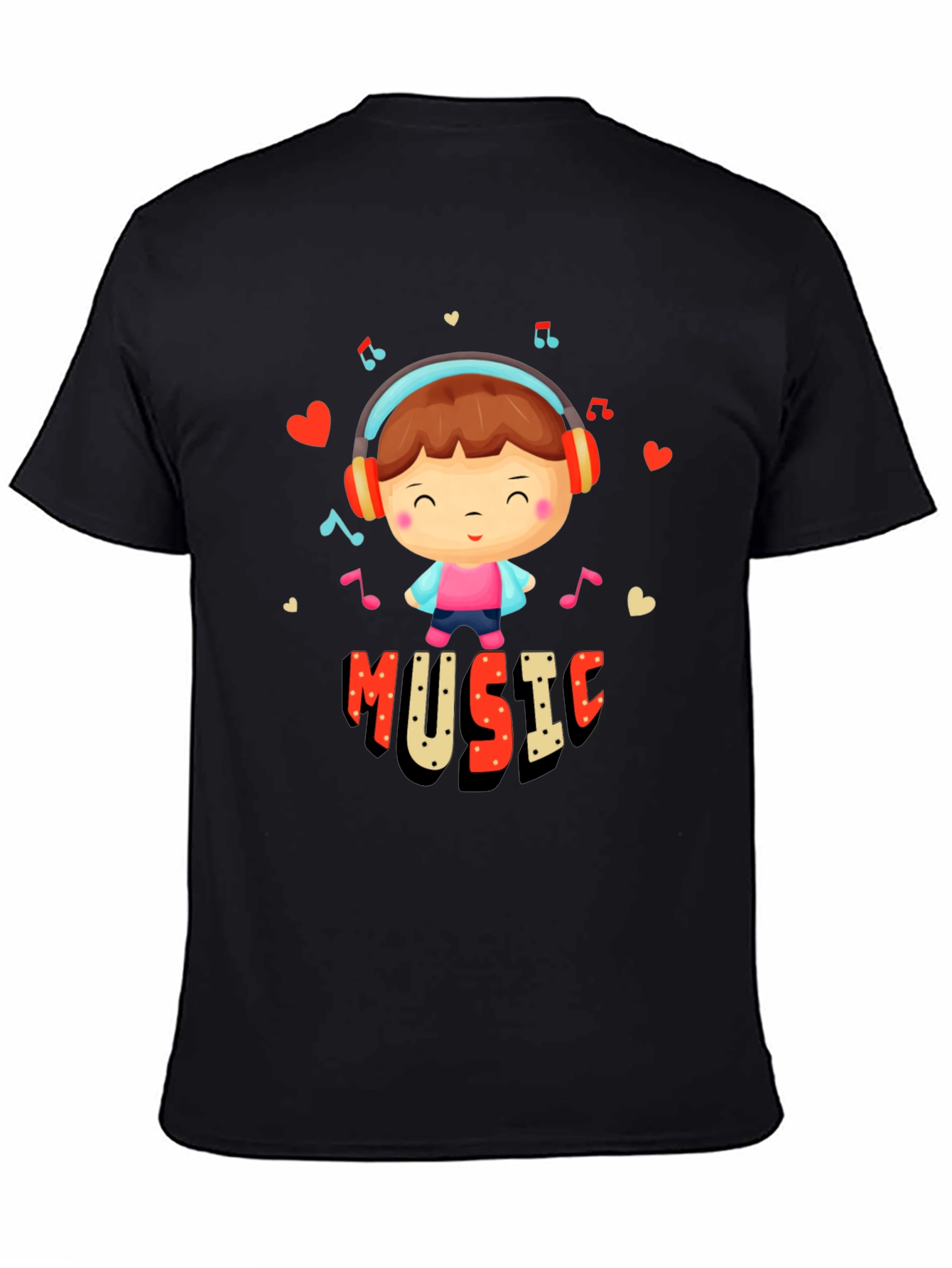Music Lover Graphic Tee - Cute Cartoon Design
