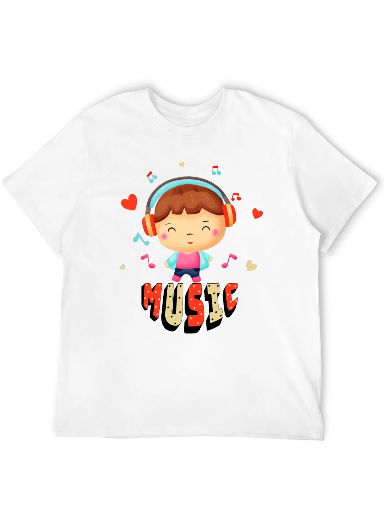 Music Lover Graphic Tee - Cute Cartoon Design