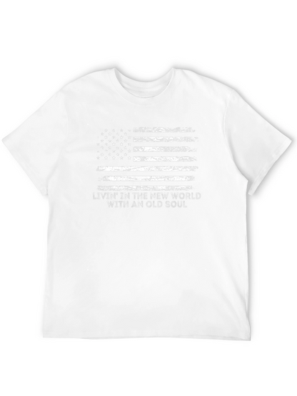 American Flag Livin With an Old Soul T-Shirt