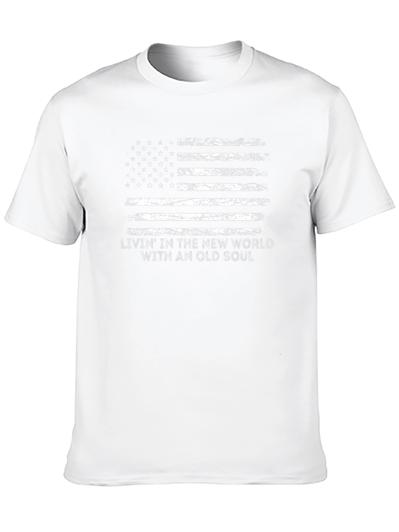 American Flag Livin With an Old Soul T-Shirt