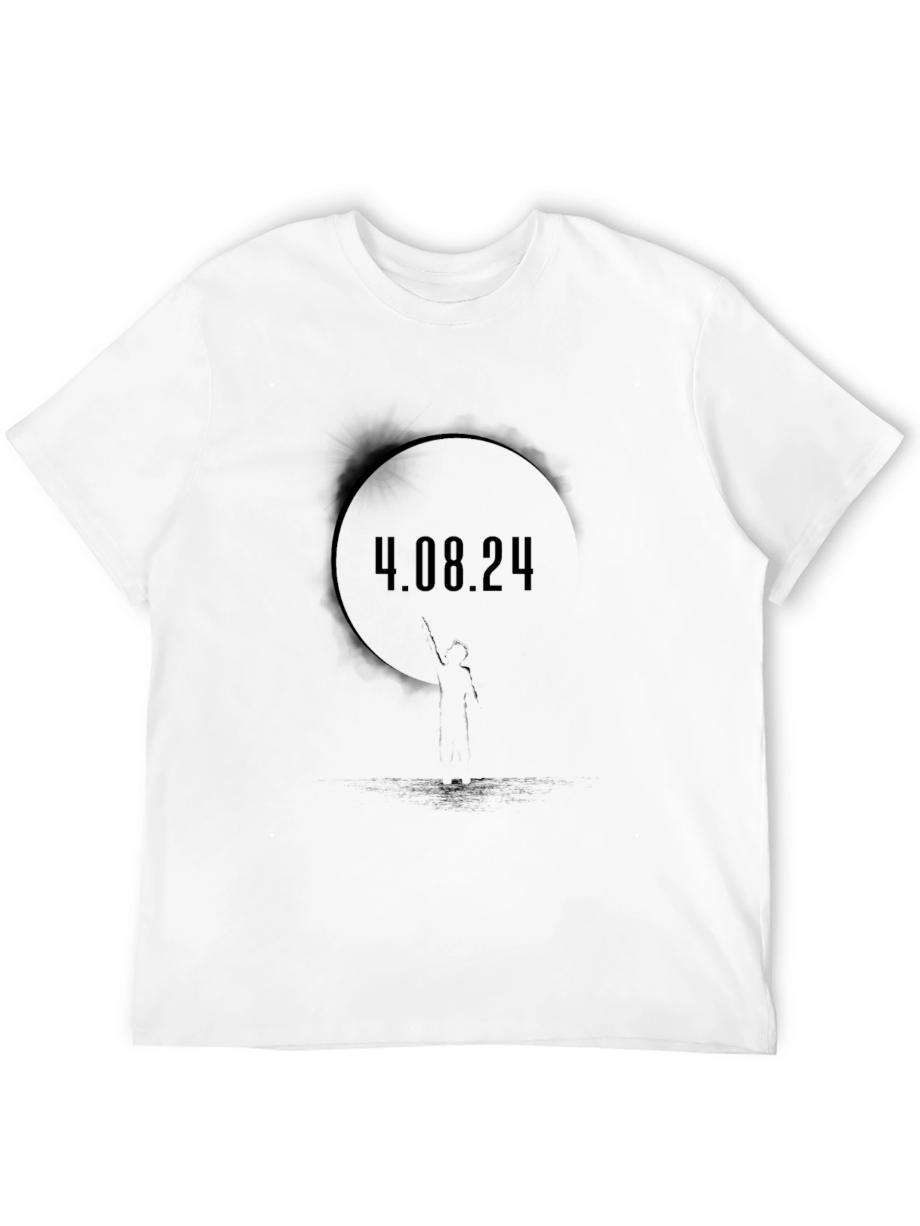 4.08.24 Graphic Black T-Shirt