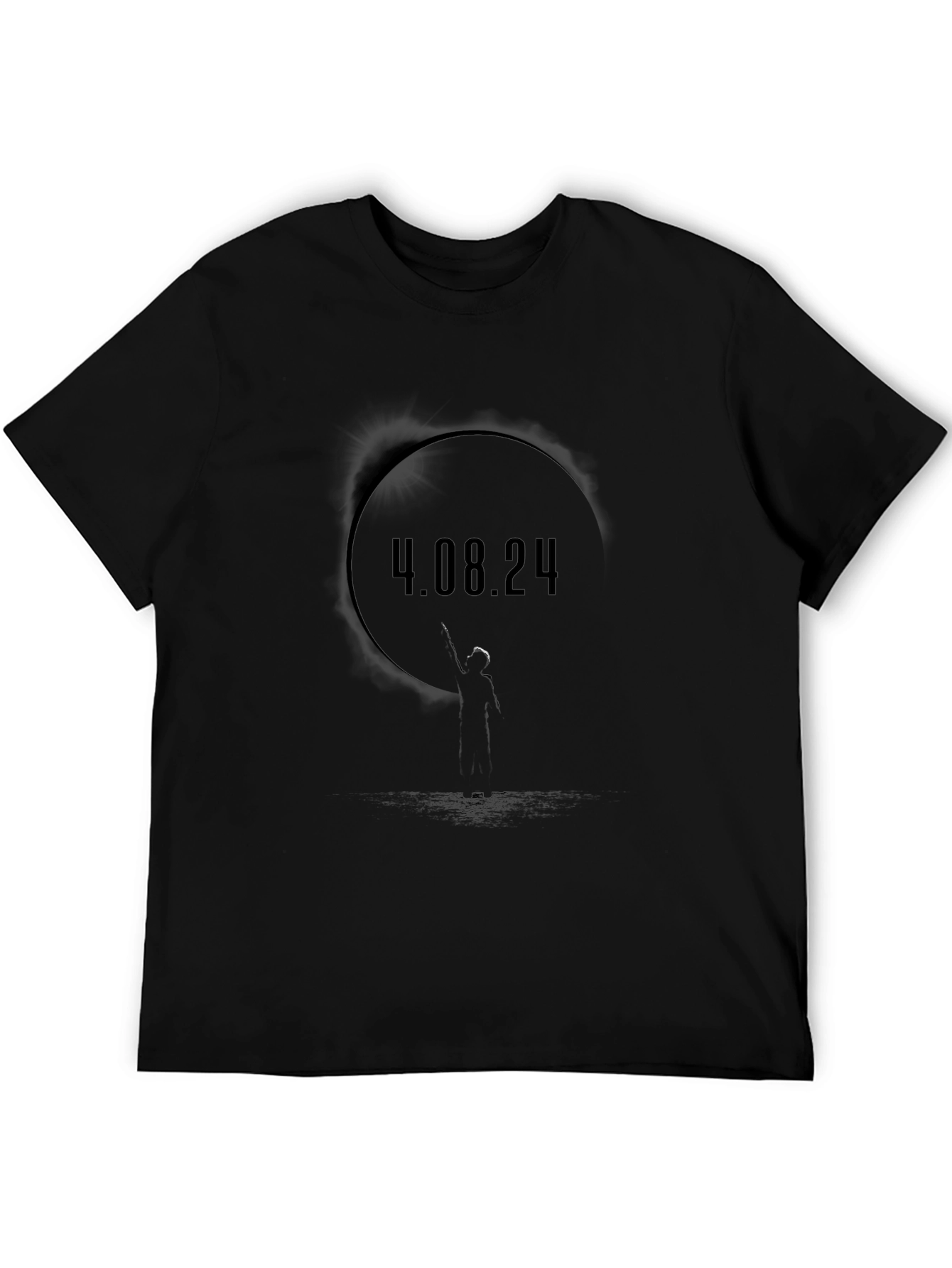 4.08.24 Graphic Black T-Shirt