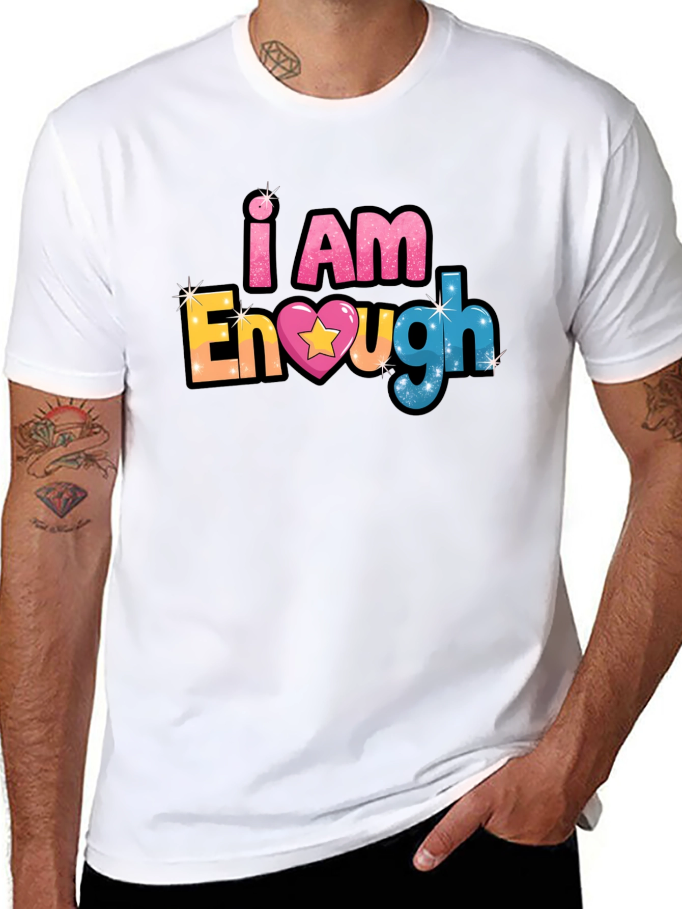 I Am Enough Black T-Shirt