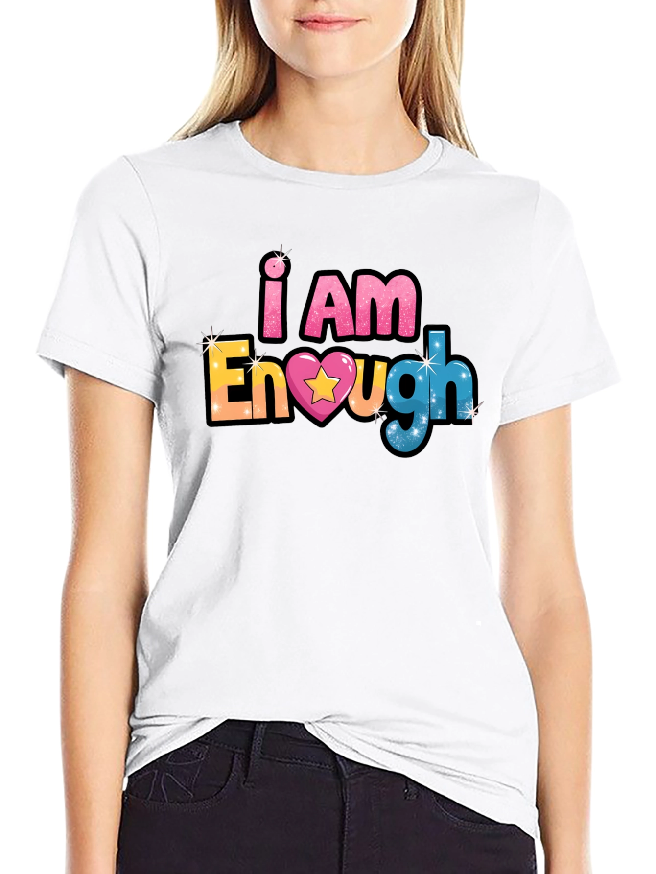 I Am Enough Black T-Shirt
