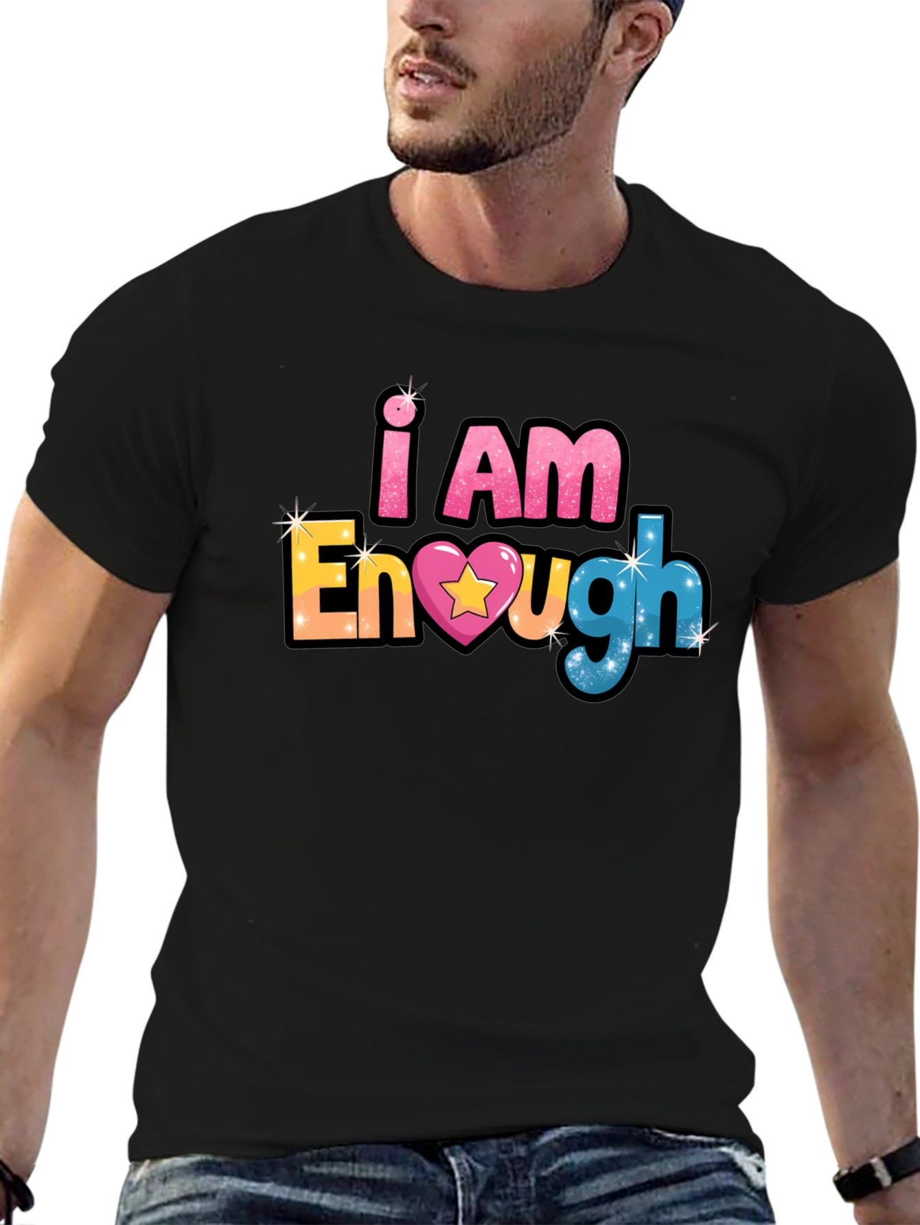 I Am Enough Black T-Shirt