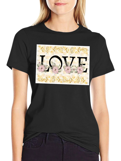 Floral LOVE Graphic T-Shirt