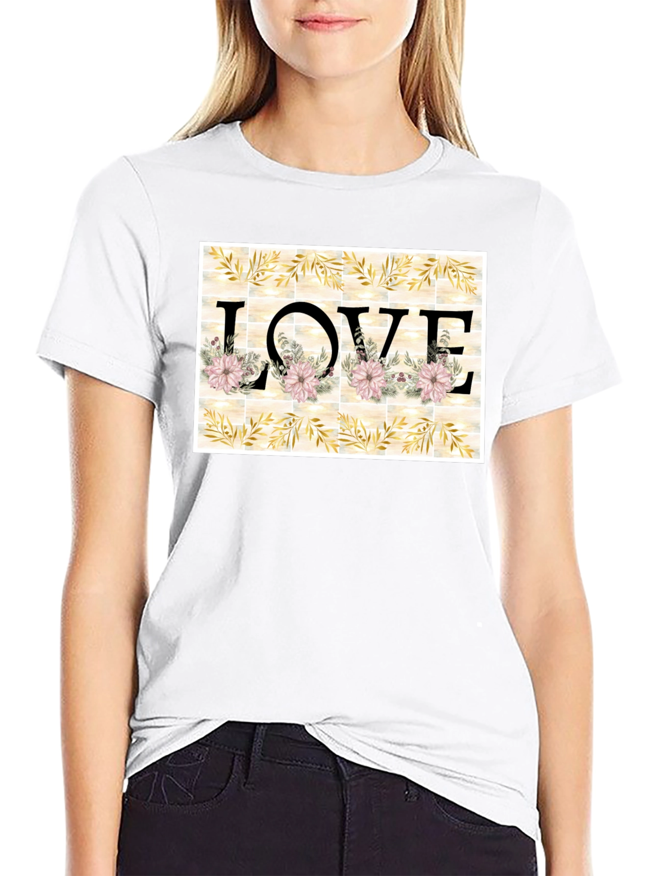 Floral LOVE Graphic T-Shirt