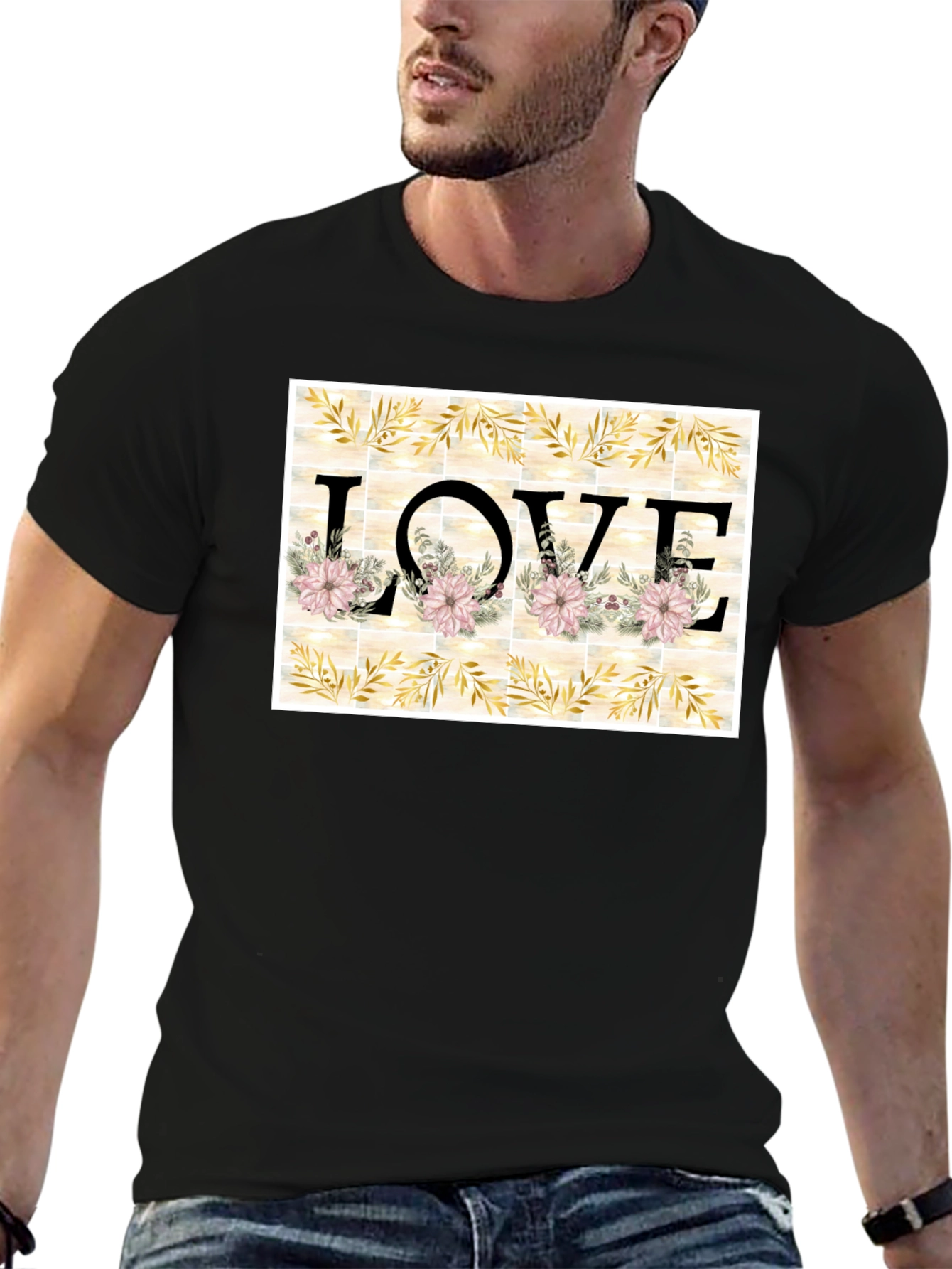 Floral LOVE Graphic T-Shirt