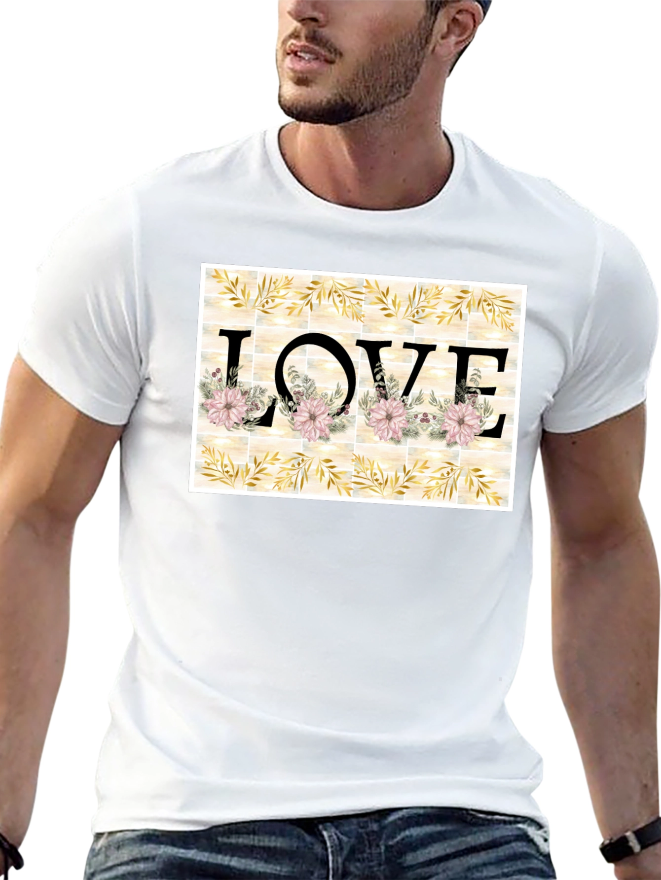 Floral LOVE Graphic T-Shirt