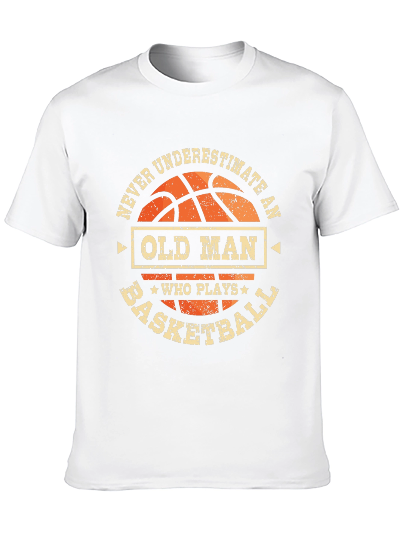 Never Underestimate Basketball Old Man T-Shirt