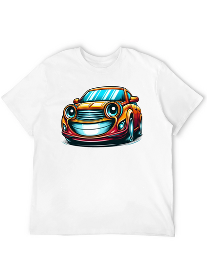 Funny Car Cartoon T-Shirt - Black