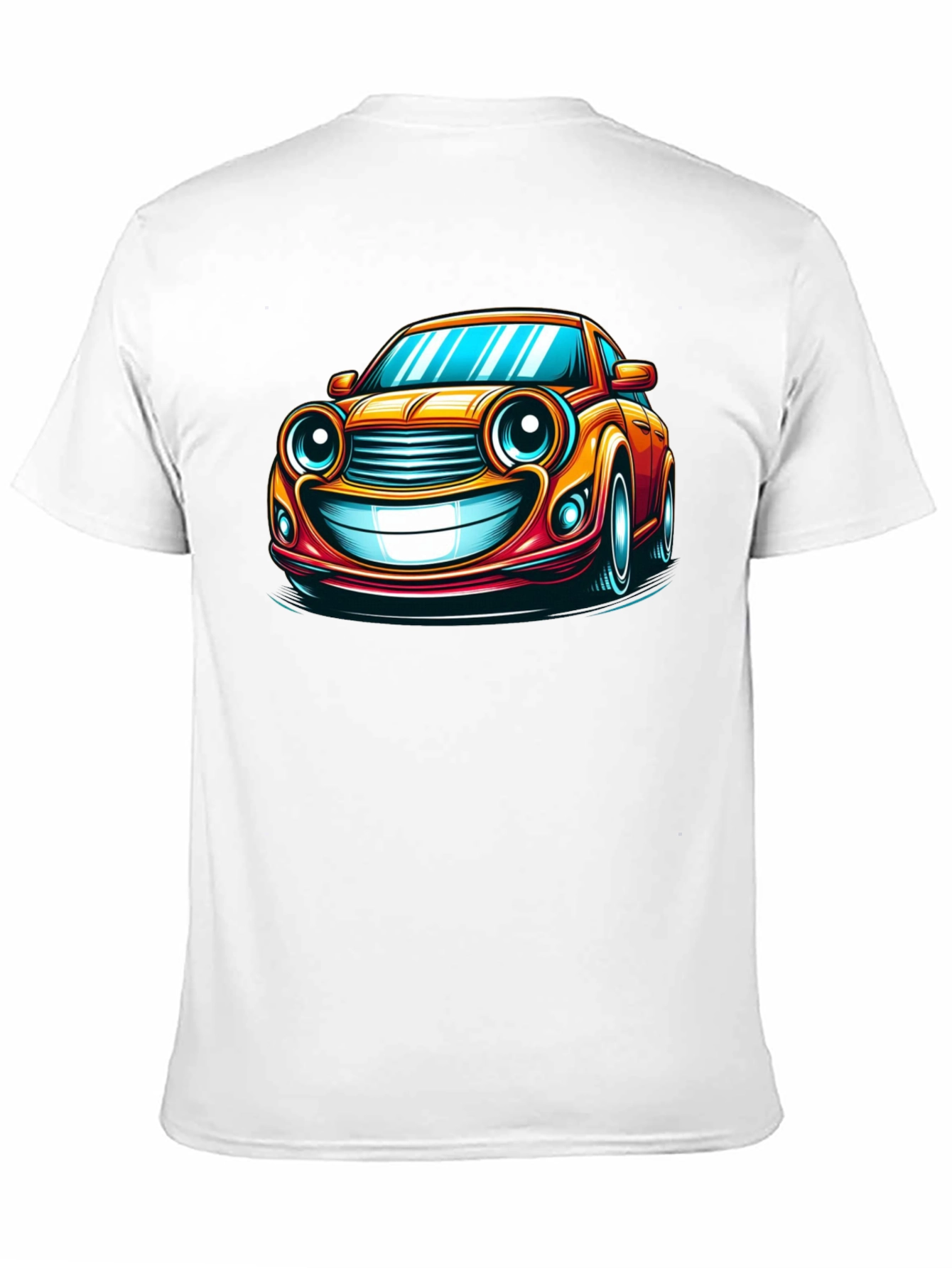 Funny Car Cartoon T-Shirt - Black