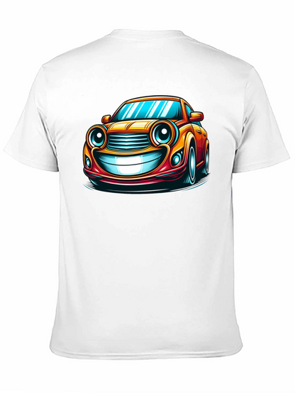 Funny Car Cartoon T-Shirt - Black