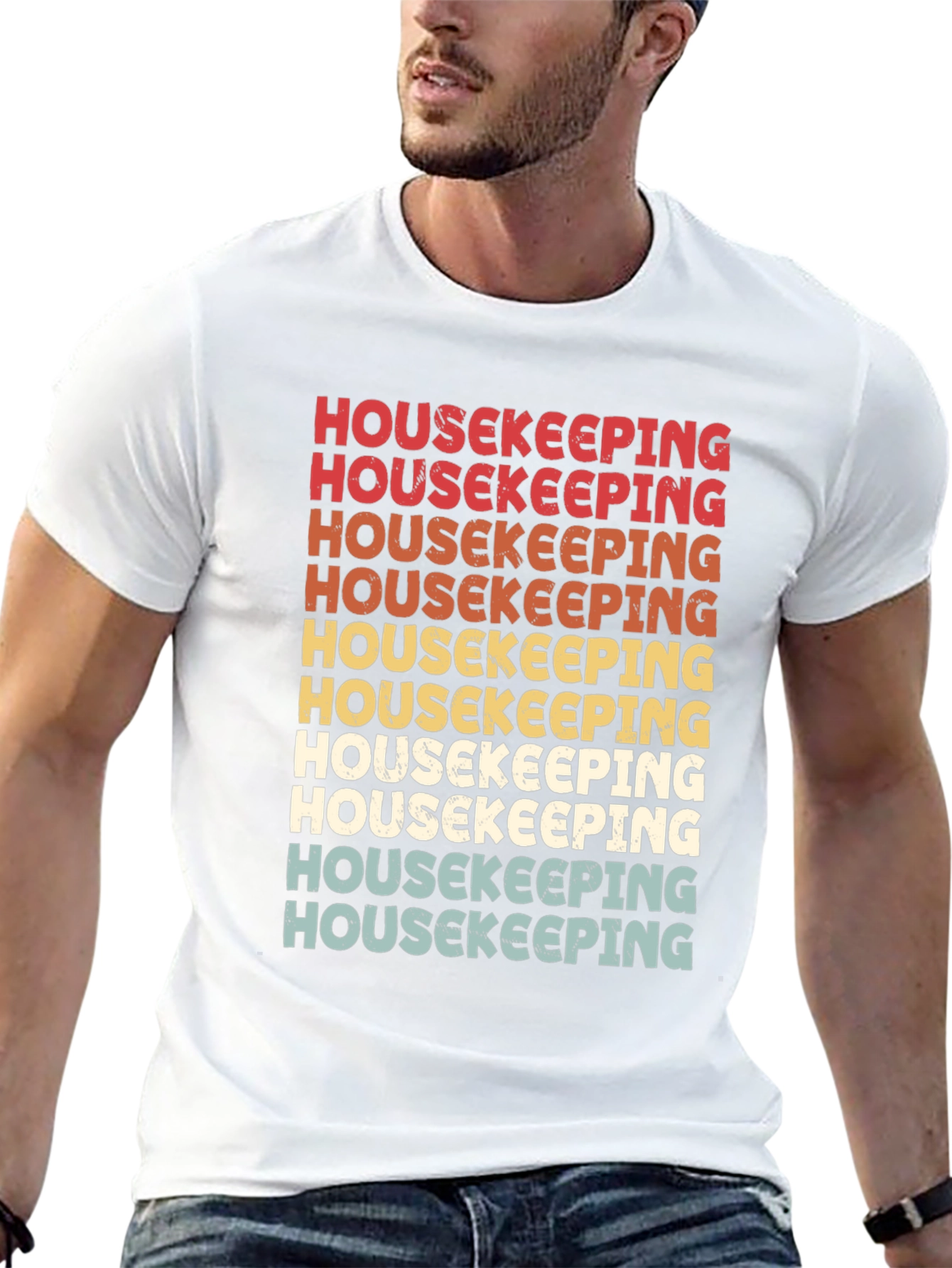 Housekeeping Retro T-Shirt - Cleaning Crew Appreciation Tee