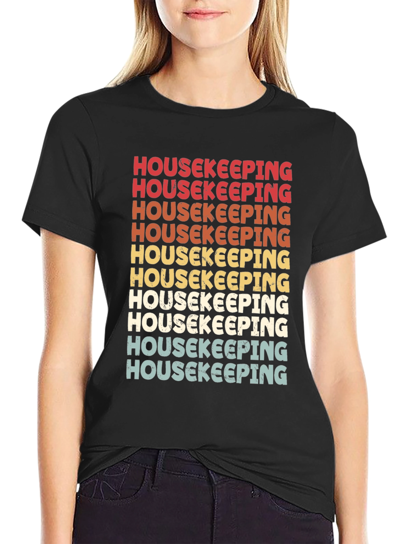 Housekeeping Retro T-Shirt - Cleaning Crew Appreciation Tee