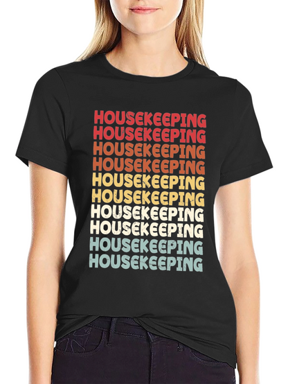 Housekeeping Retro T-Shirt - Cleaning Crew Appreciation Tee
