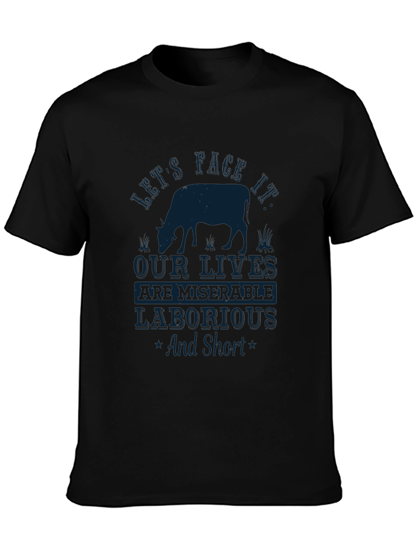 Cow Lives Black T-Shirt