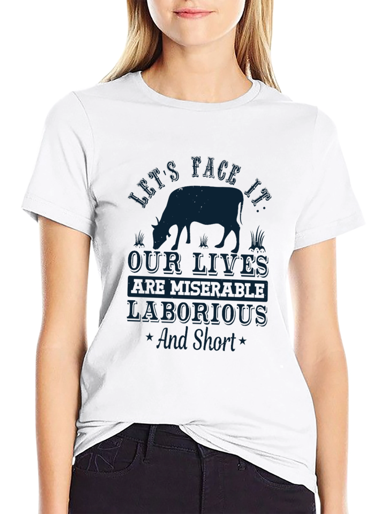 Cow Lives Black T-Shirt