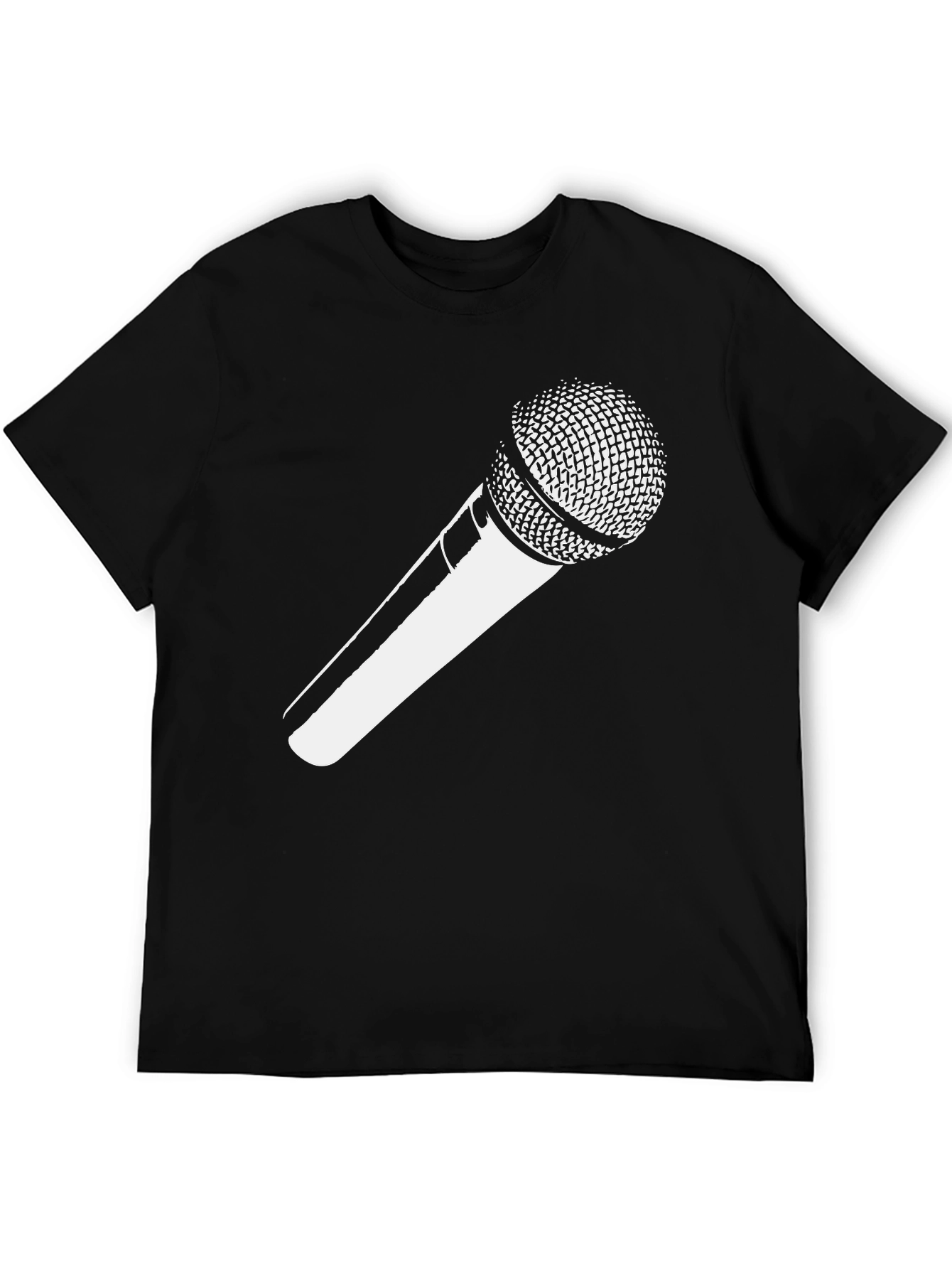 Microphone Graphic Tee - Black Unisex T-Shirt
