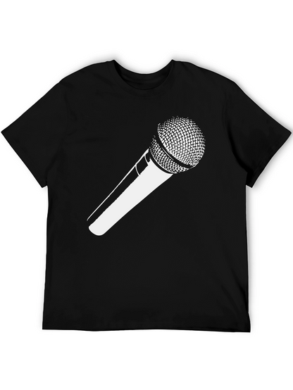 Microphone Graphic Tee - Black Unisex T-Shirt