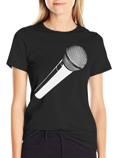 Microphone Graphic Tee - Black Unisex T-Shirt