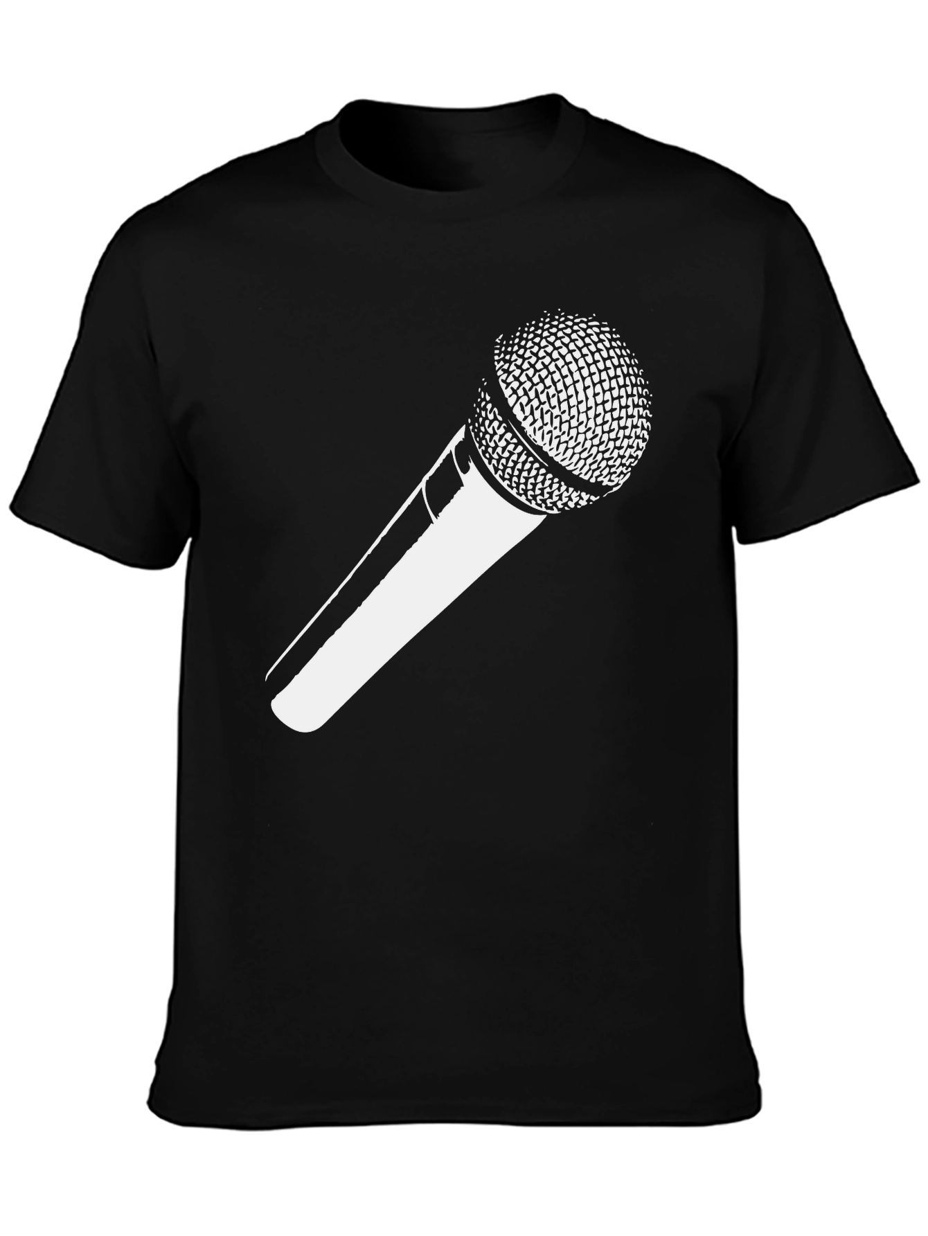 Microphone Graphic Tee - Black Unisex T-Shirt